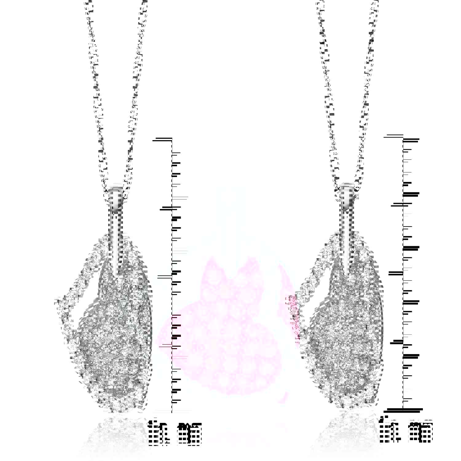 Glimmering Sterling Silver Crossover Hearts Pendant