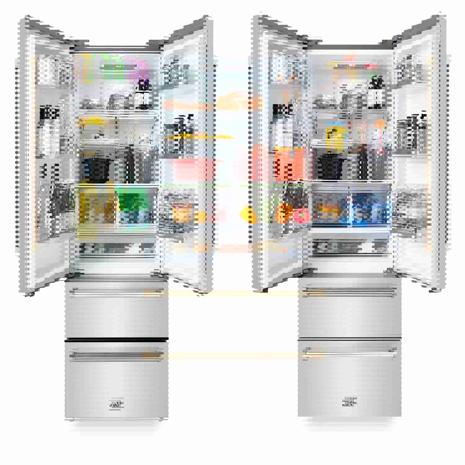 ZLINE 36" Autograph Edition French Door Refrigerator with Ice Maker