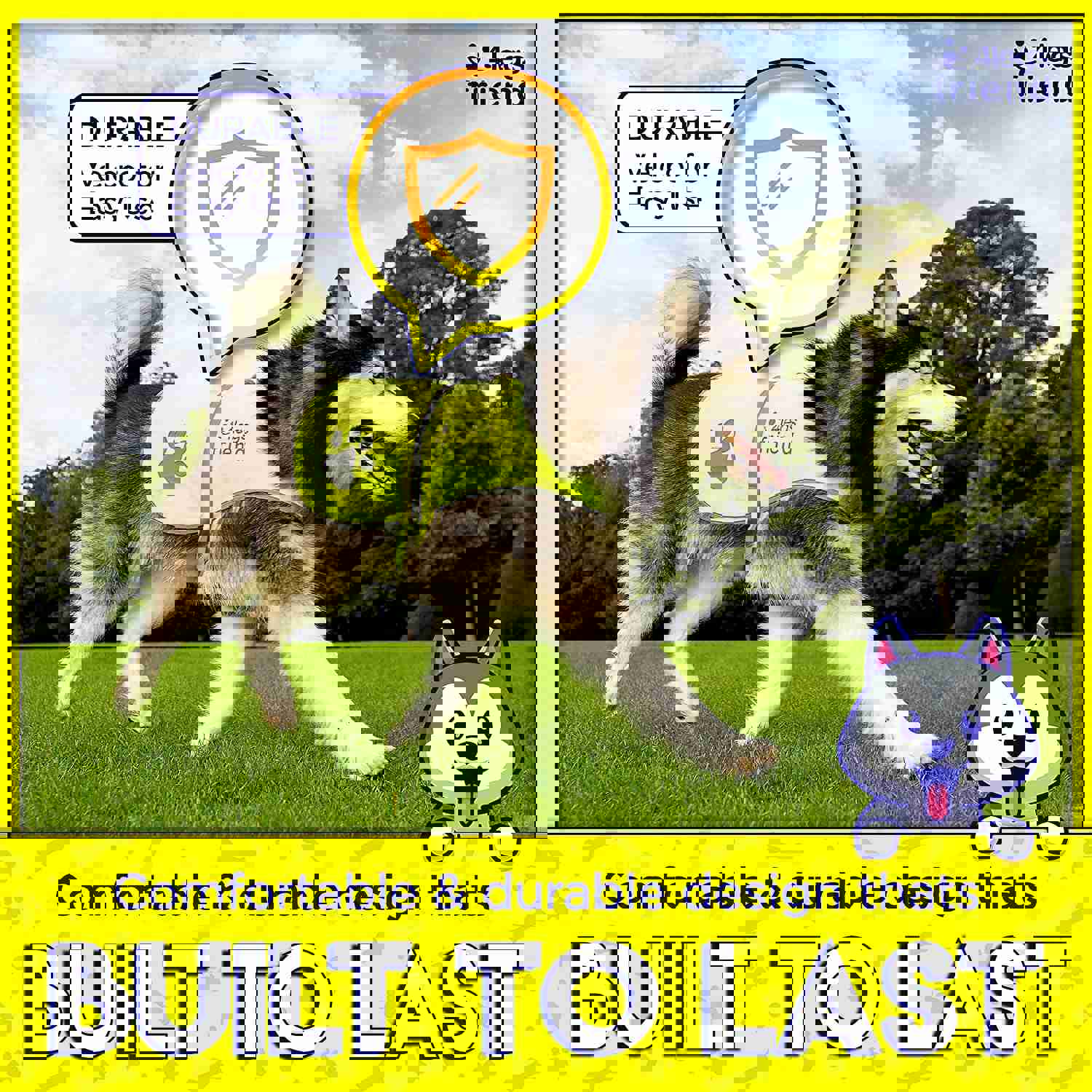High Visibility Reflective Dog Vest for Enhanced Safety