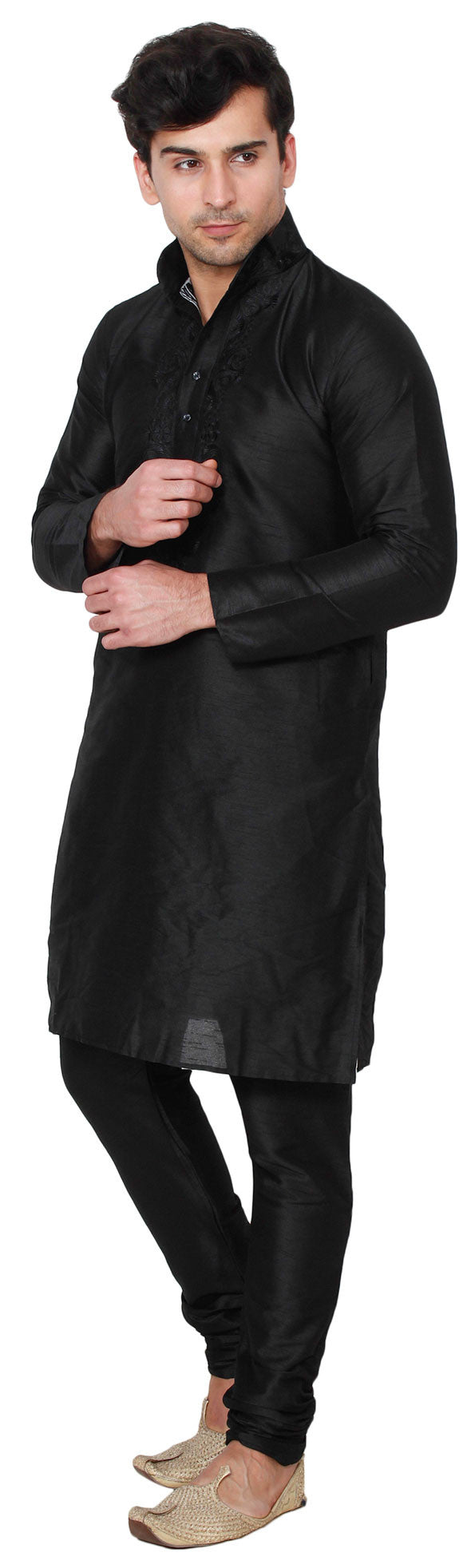 Elegant Silk Embroidered Men's Kurta Pajama - Perfect for Indian Celebrations