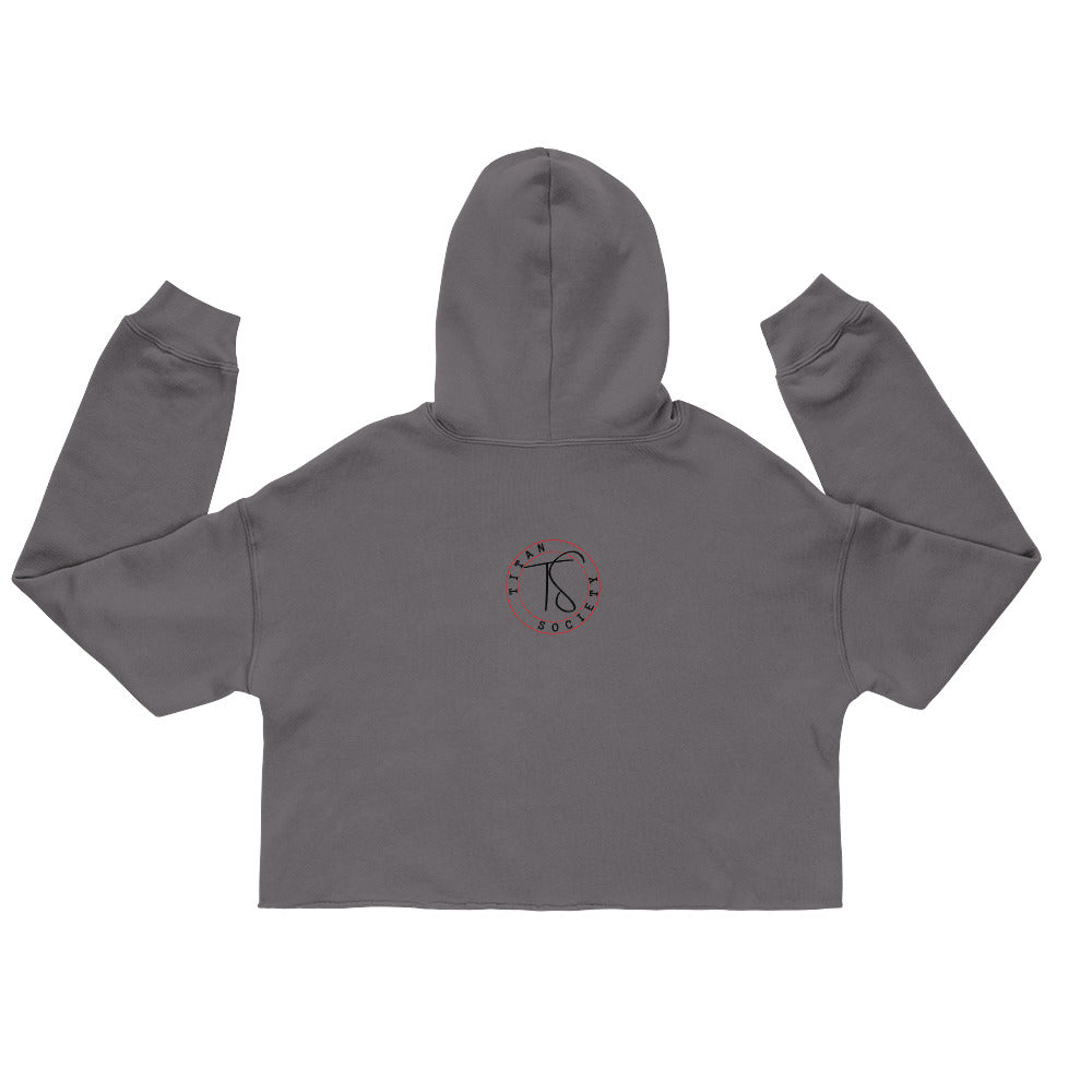 Eco-Friendly Raw Hem Crop Hoodie