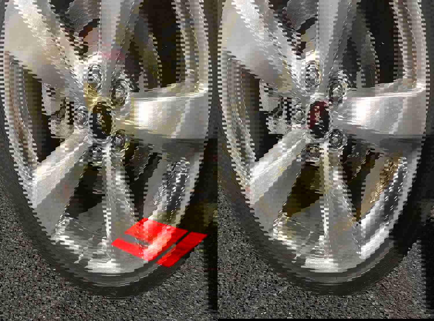 Reflective Wheel Hash Mark Decals - Customizable Colors for Ford Mustang