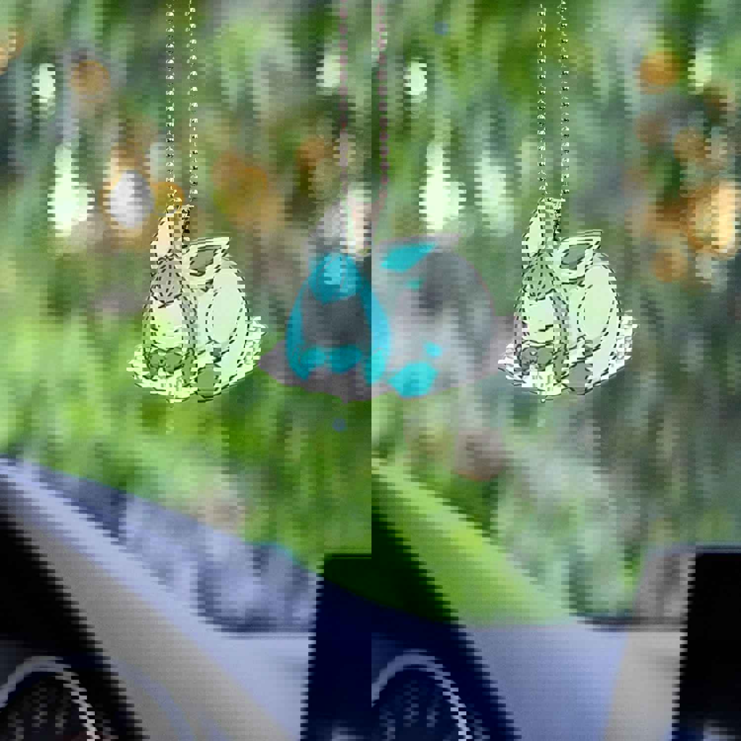 Custom Acrylic Pokemon Glaceon Sleep Eevee Car Ornament