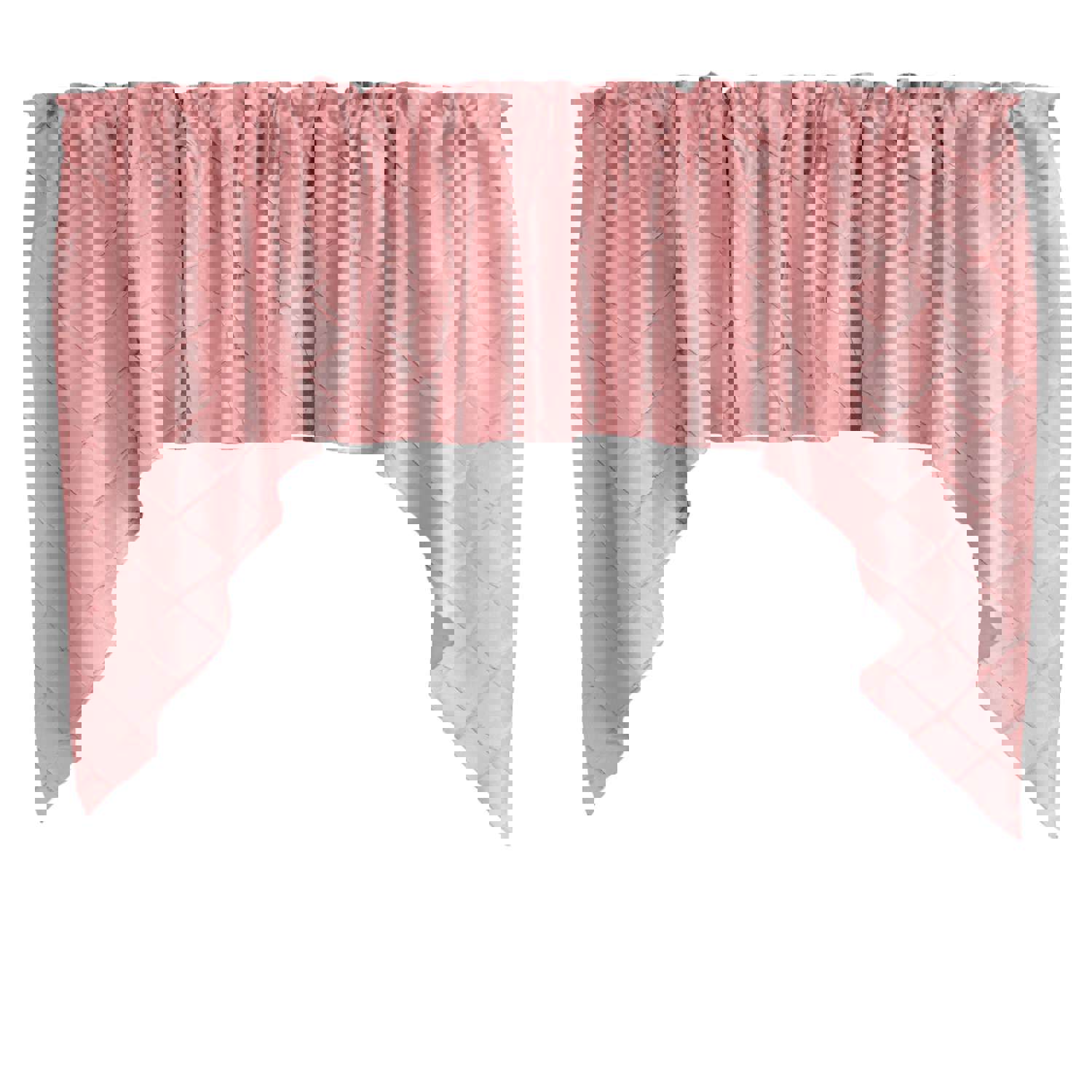 Elegant Cross-Stitch Pintuck Taffeta Swag Valance