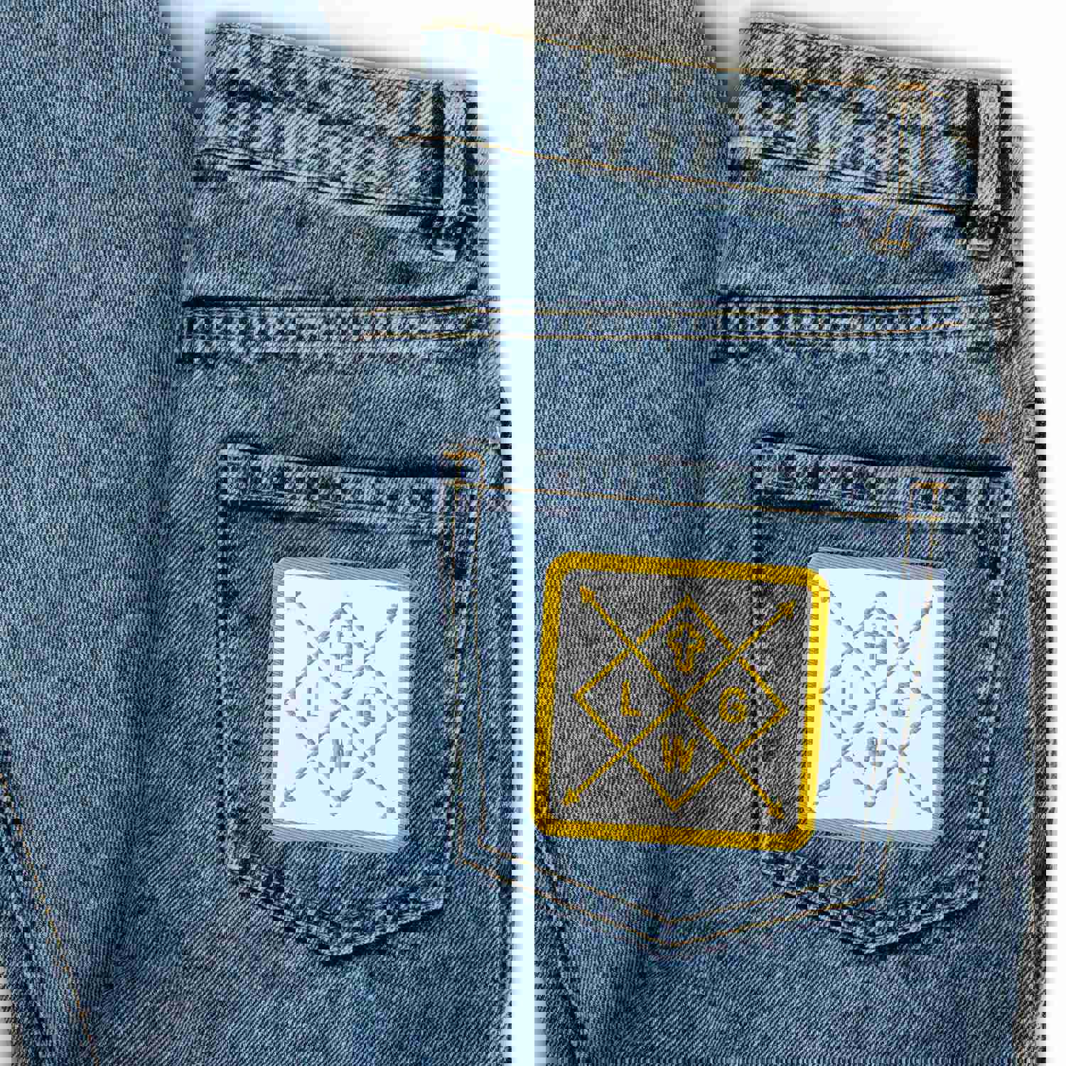 Inspirational "Let God Work" Embroidered Patch