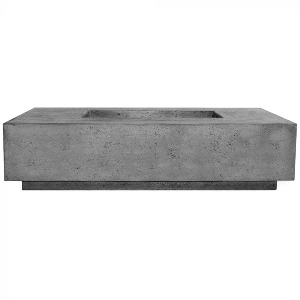 Prism Hardscapes 66" Pewter Tavola 4 Rectangular Concrete Natural Gas Fire Pit Table