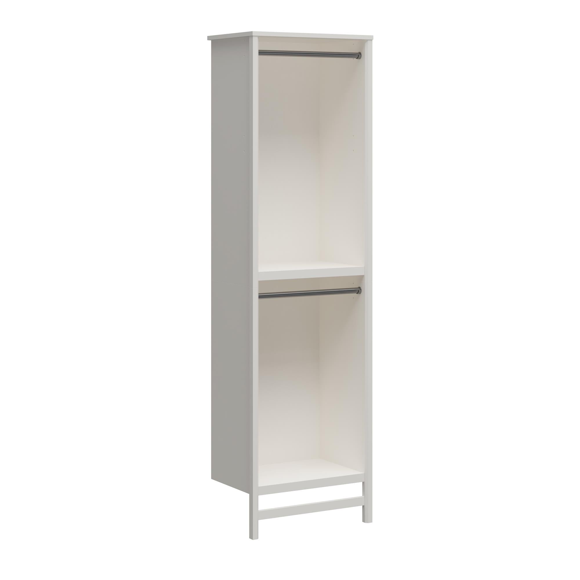 Elegant Luxe 2-Shelf Double Clothing Rod Closet Tower