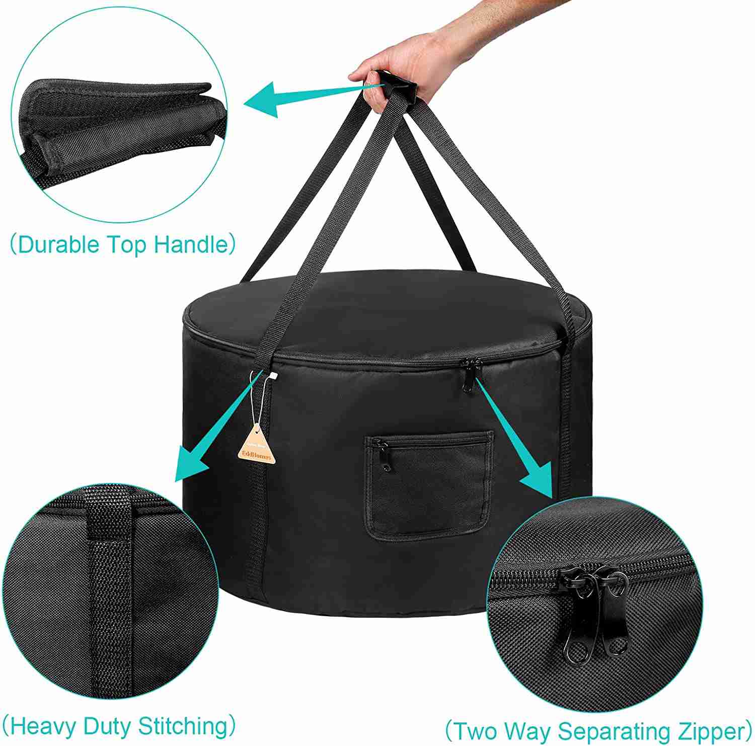 Water-Resistant Outdoor Fire Pit Carrying Bag for Outland Firebowl 863 & 864