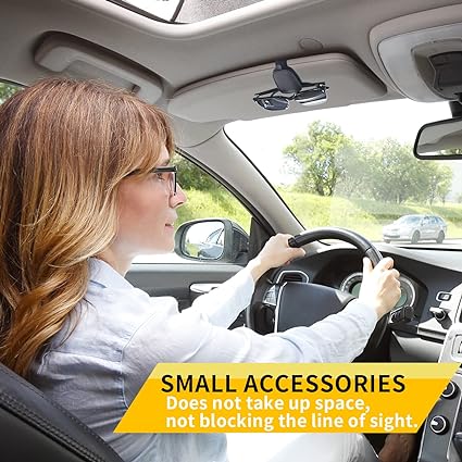 Yuoyar Premium Magnetic Sunglasses Holders - Leather Car Visor Clips