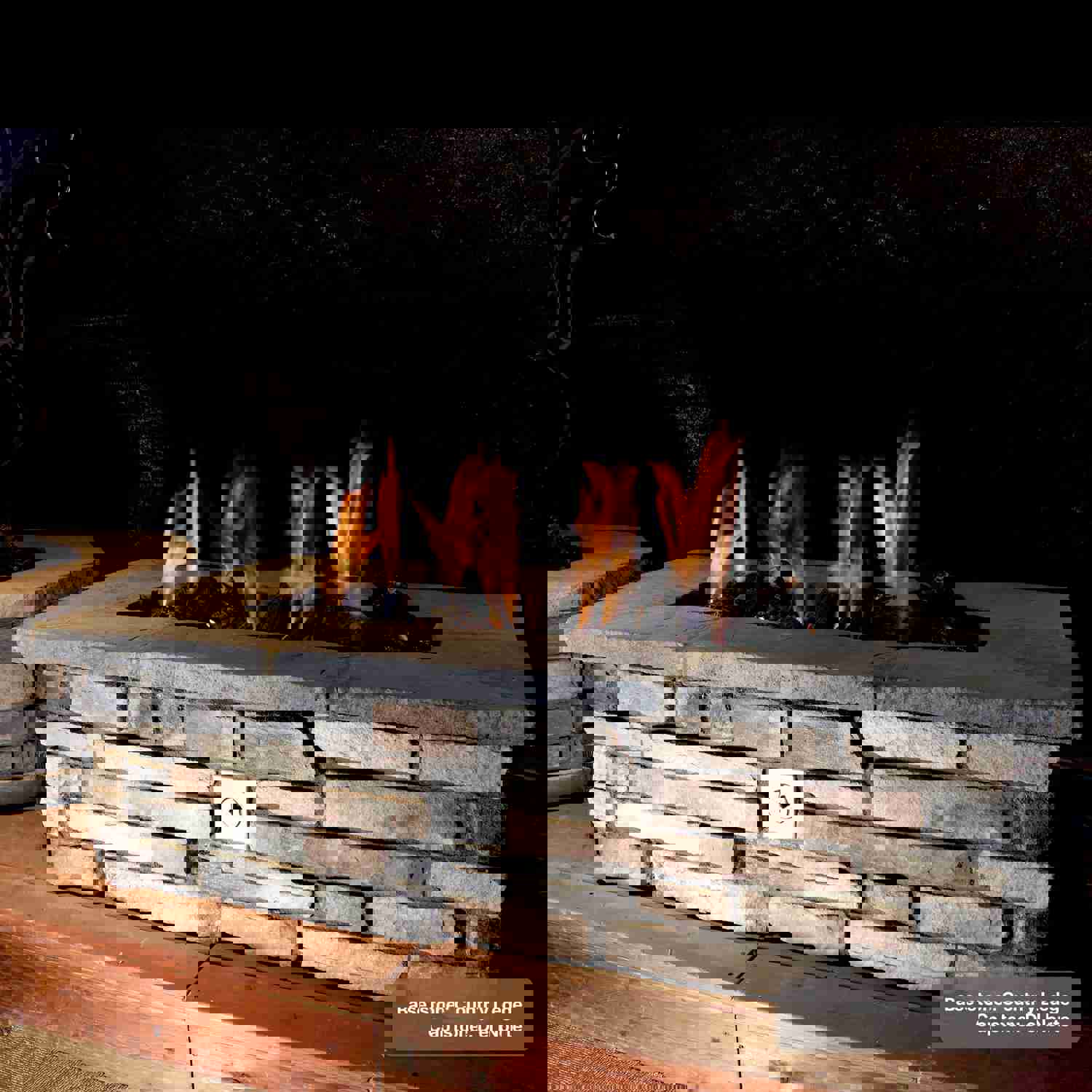 Customizable Outdoor Stone Gas Fire Pit