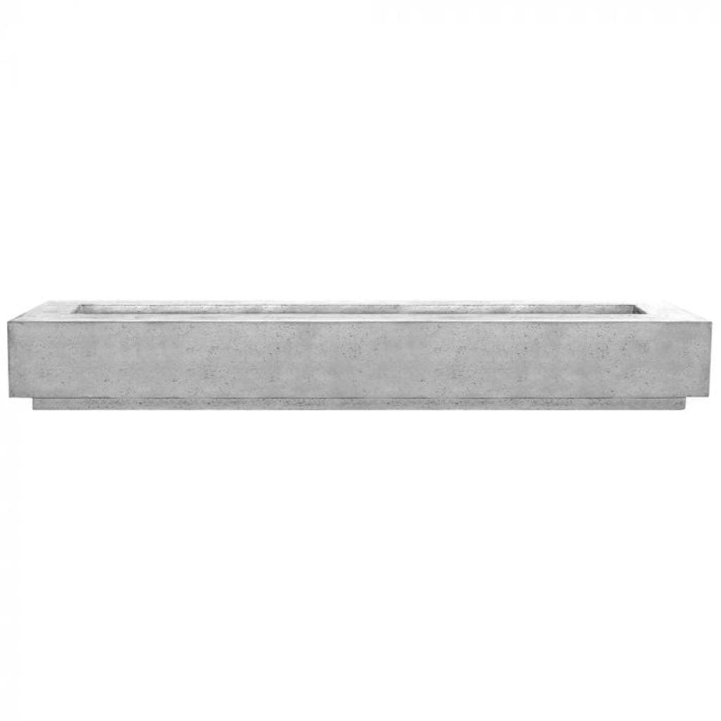 Prism Hardscapes Tavola 110 Rectangular Concrete Gas Fire Pit Table