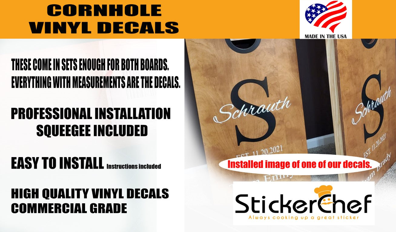 Wildcats High School Mascot Cornhole Decals - Perfect for Tailgating and Parties
