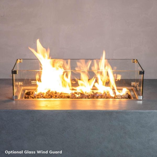 Starfire Designs Beton Rectangle Concrete Gas Fire Pit Cover
