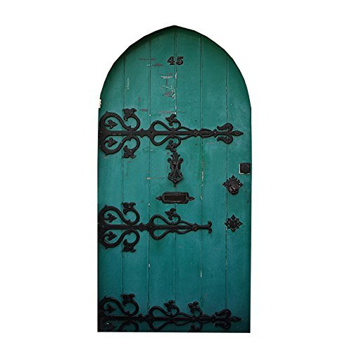 Enchanted Green Fairy Door Wall Decal - 4" Wide x 8" Tall