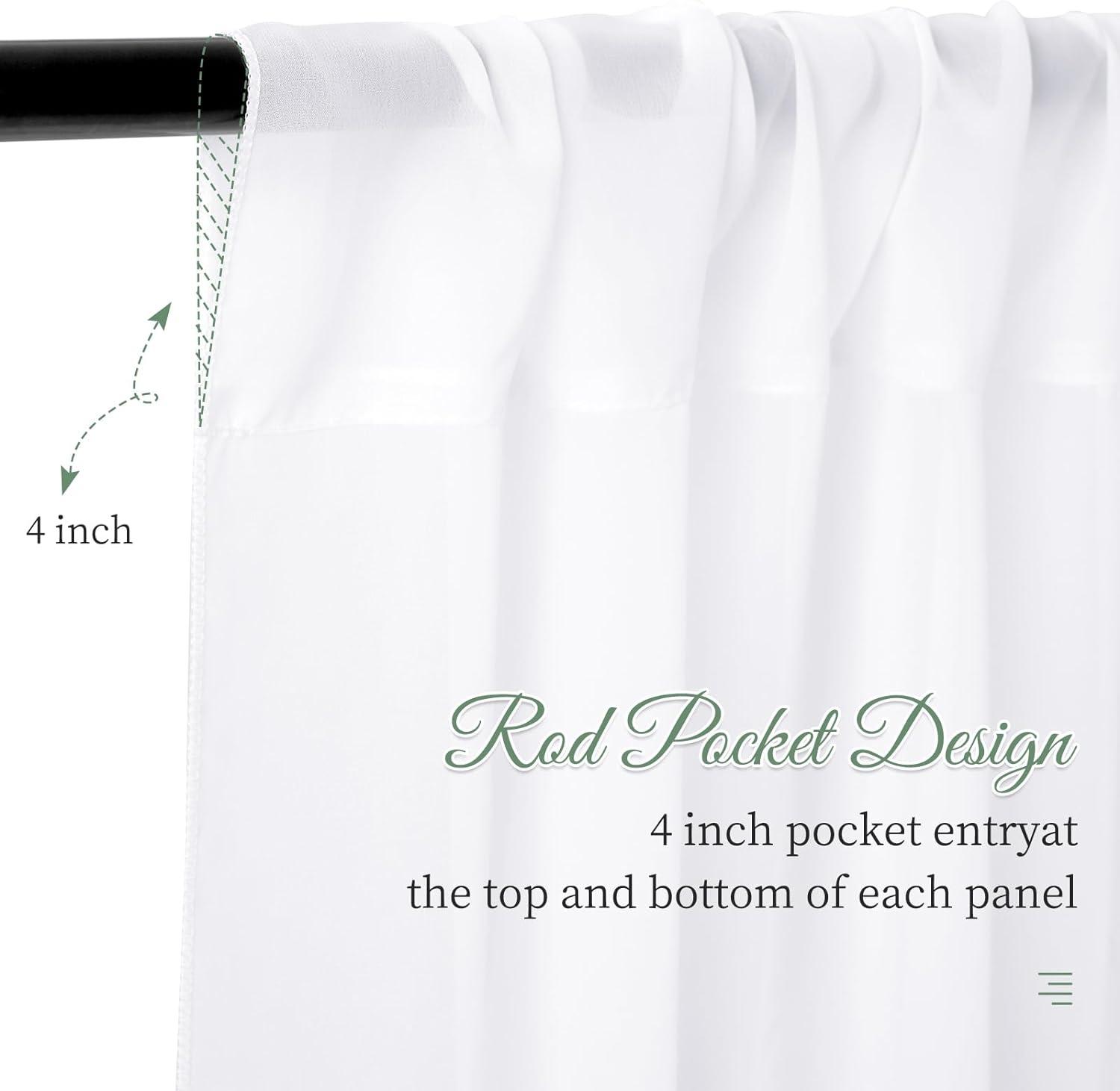 Elegant White Chiffon Wedding Ceiling Drapes