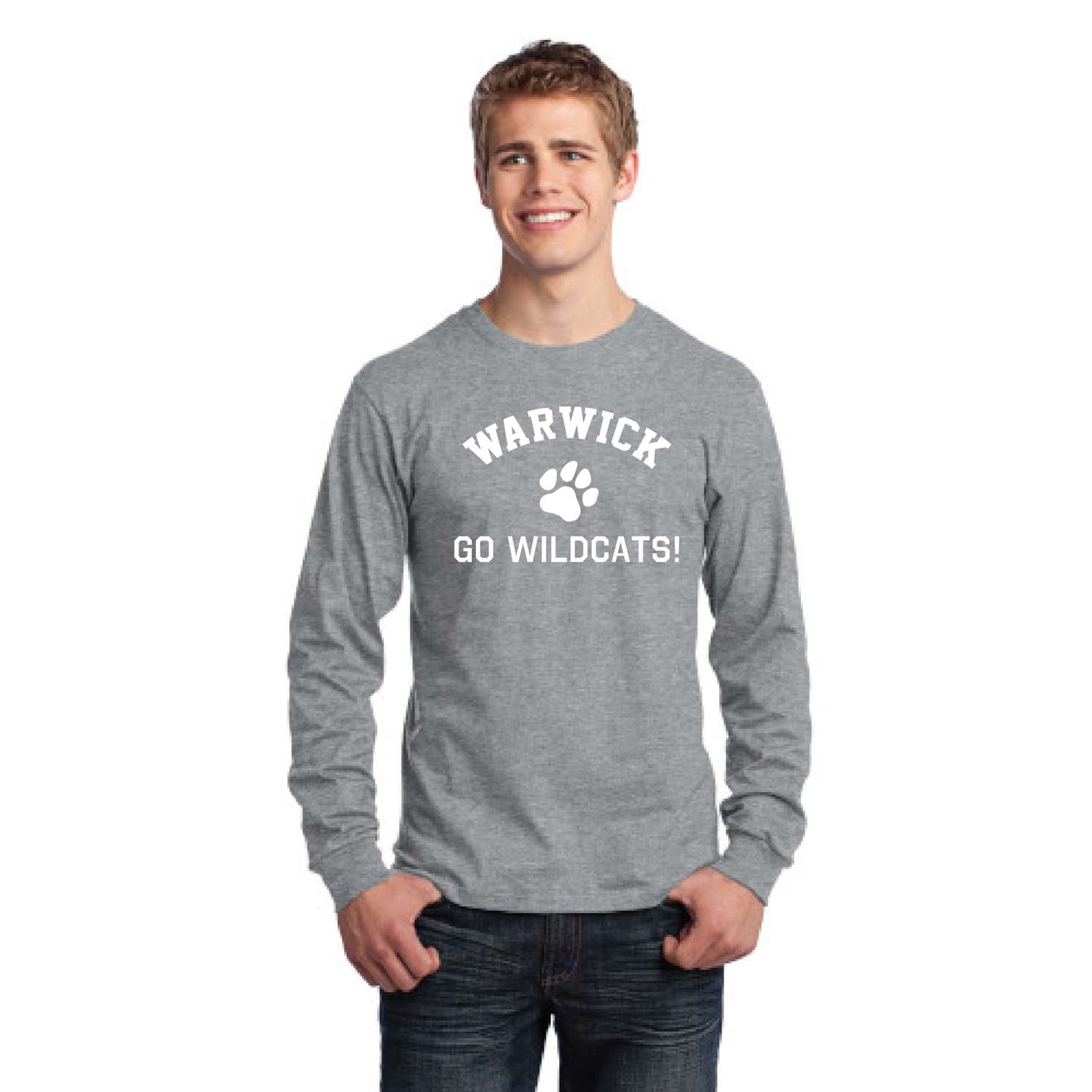 Sanfordville School - Go Wildcats Long Sleeve Cotton Tee