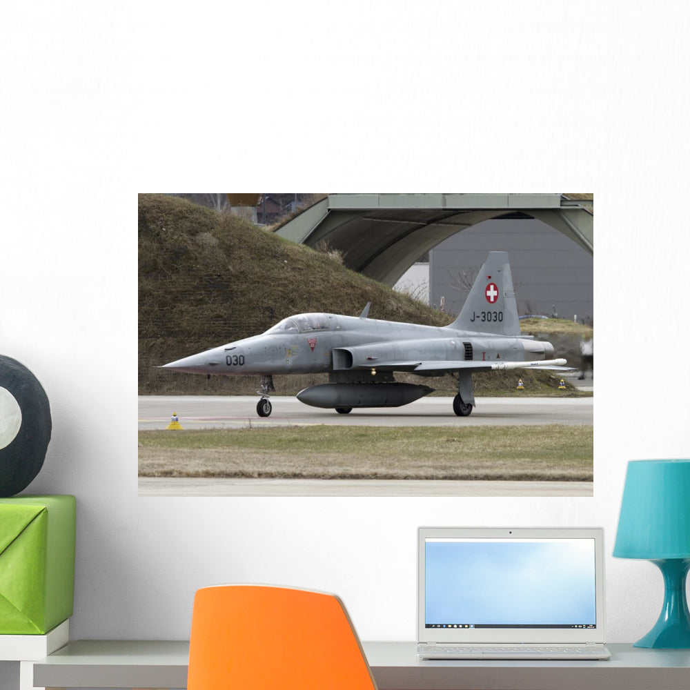 F-5 Tiger Aircraft Swiss Vinyl Wall Decal