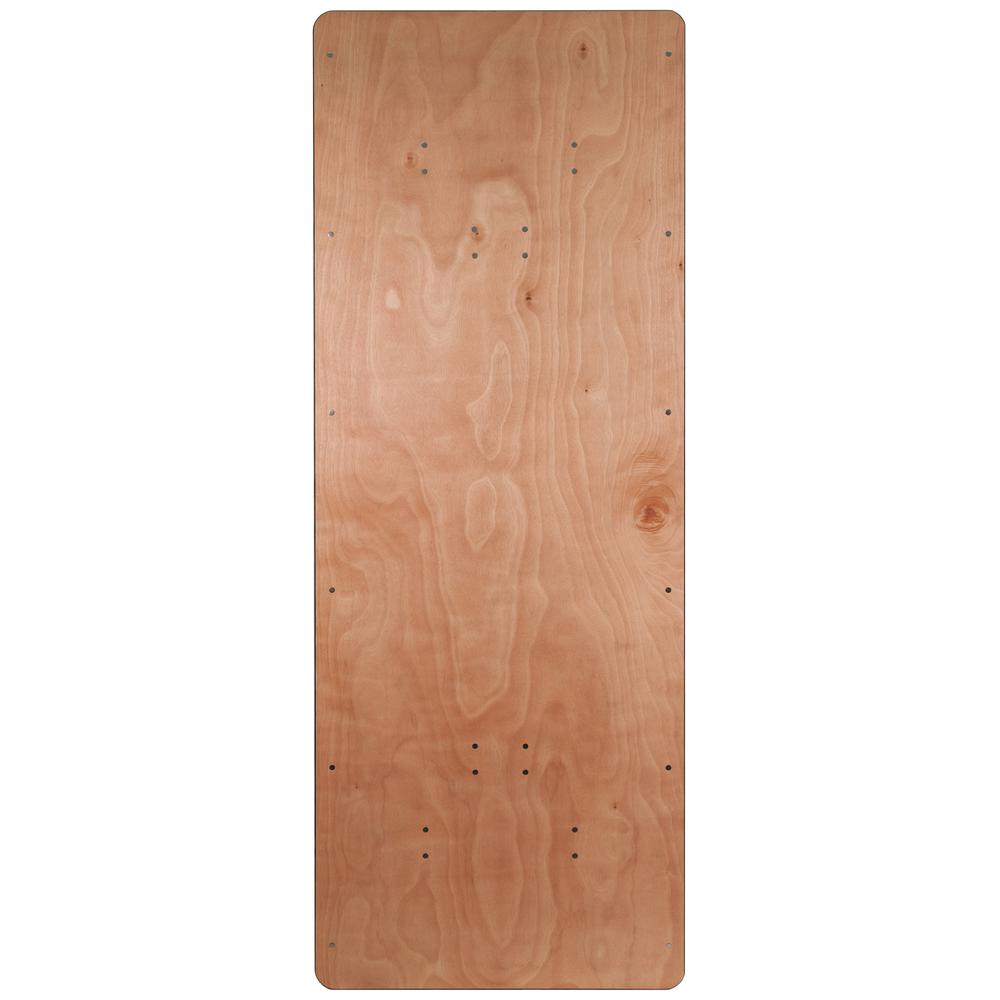 Heavy-Duty 8-Foot Rectangular Wood Folding Banquet Table