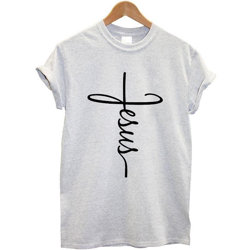 Women's Eye Print Jesus T-Shirt - Casual Summer Tops