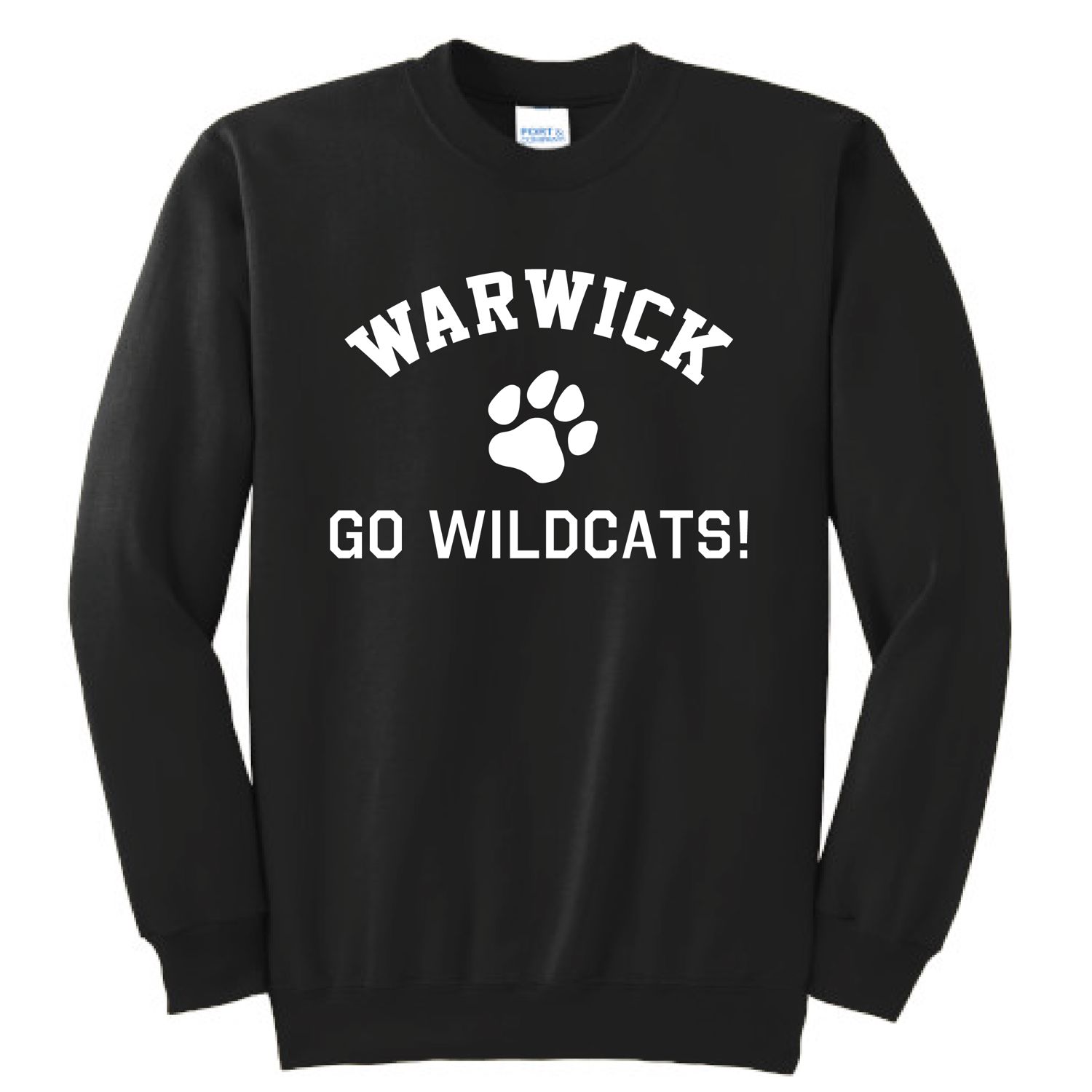 Sanfordville School - Embroidered Wildcats Fleece Crewneck Sweatshirt
