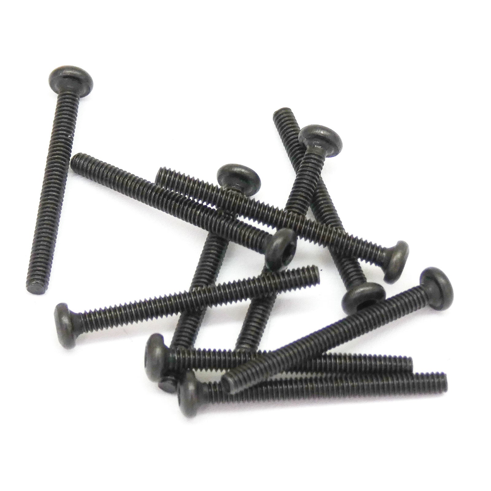 50pcs M2x20mm Black Oxide Button Head Hex Machine Screws