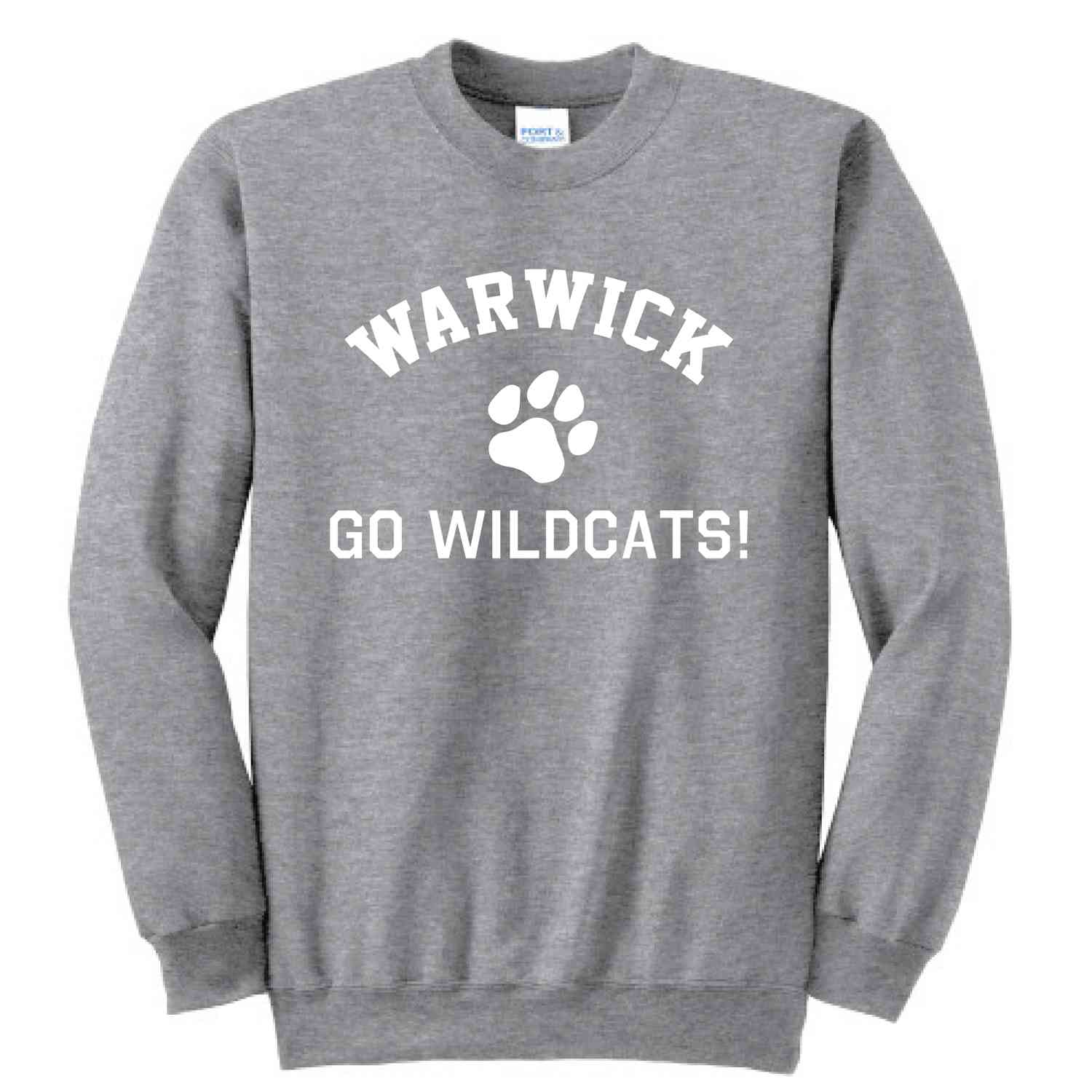 Sanfordville School - Embroidered Wildcats Fleece Crewneck Sweatshirt