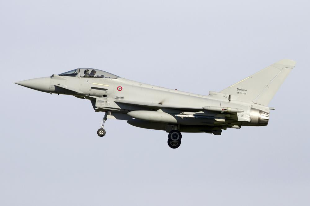 Eurofighter Typhoon 2000 Italian Left Side Wall Decal - Vibrant Aviation Art