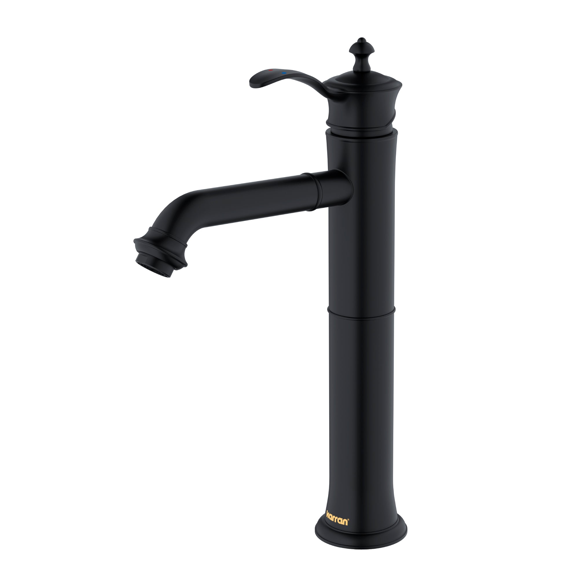 Karran Vineyard Matte Black Bathroom Vessel Faucet, 1.2 GPM, Lead-free Brass