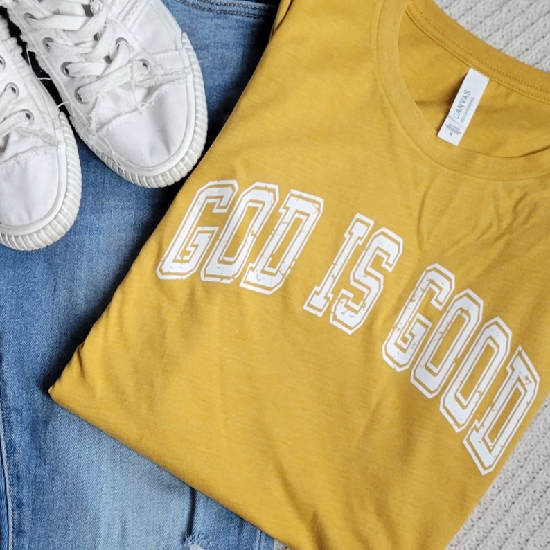 Christian Distressed Varsity Style T-Shirt for Women