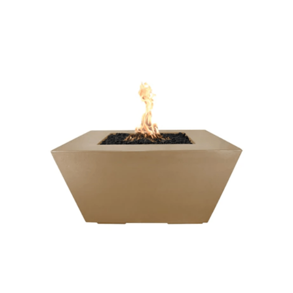 Stylish Outdoor Concrete Fire Pit with Propane Storage