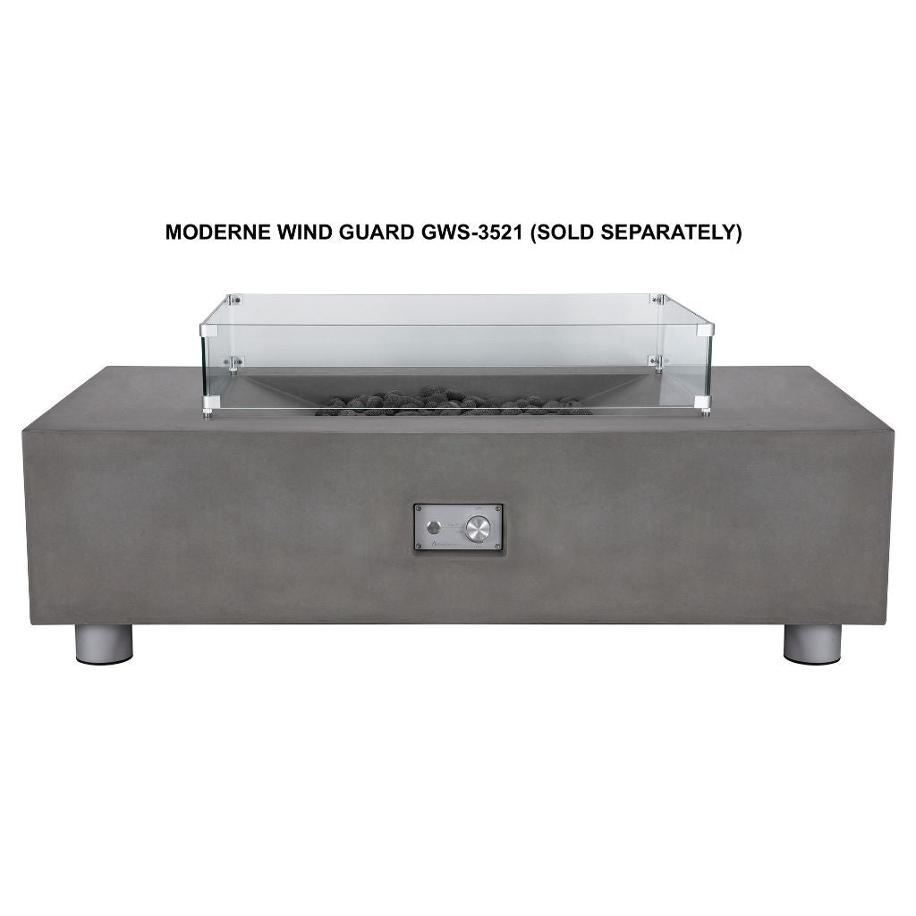 Moderne Rectangle Gas Fire Pit Table for Outdoor Relaxation