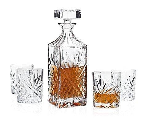 Elegant Crystal Decanter with Vintage Square Design for Whiskey, Wine, Bourbon, Tequila, Scotch