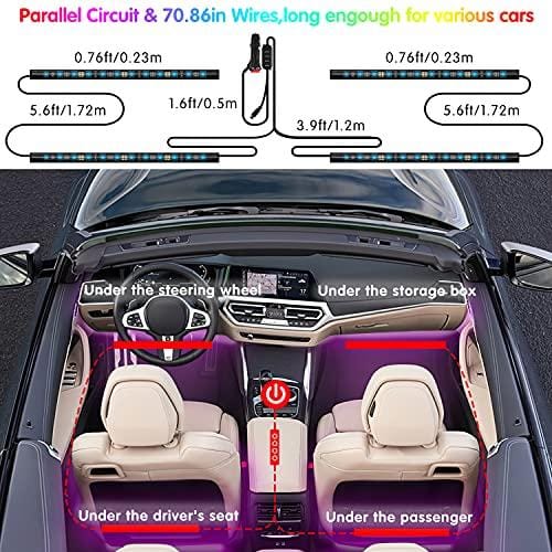 Enhanced RGB Interior Car LED Lights with APP Control and Music Sync