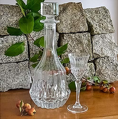 Elegant Clear Glass Crystal Wine Decanter with Stopper