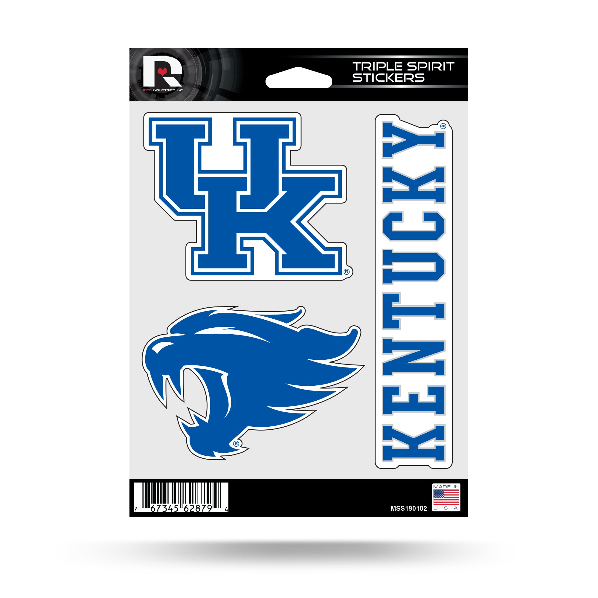 Kentucky Wildcats 3-Piece Decal Set - Show Your Team Spirit!