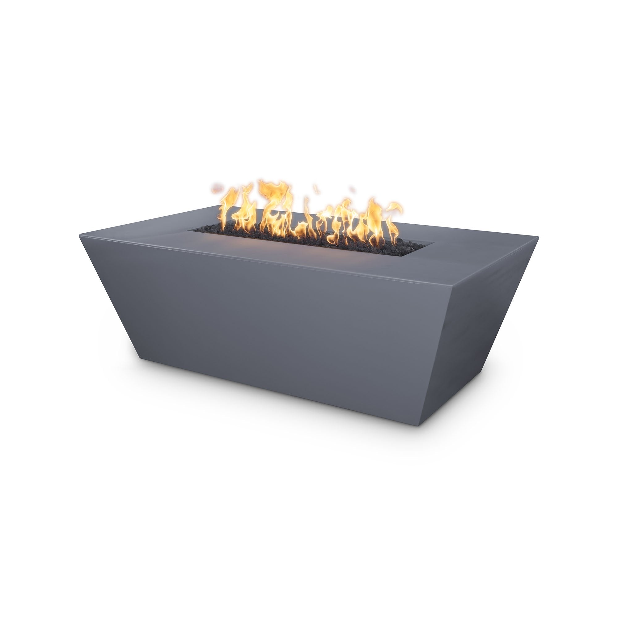 Premium GFRC Concrete Rectangle Fire Pit with Cover