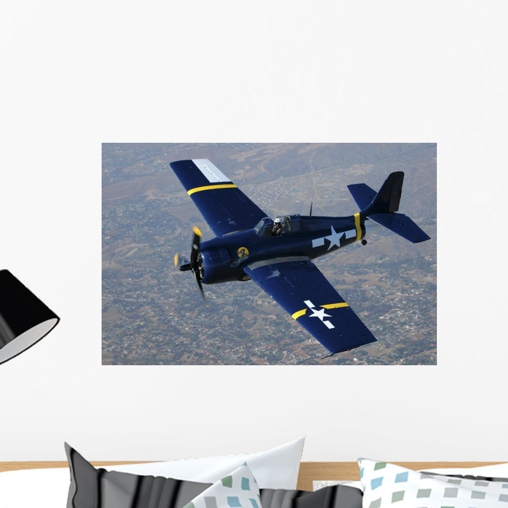 Grumman F4F Wildcat Vintage Aircraft Wall Decal