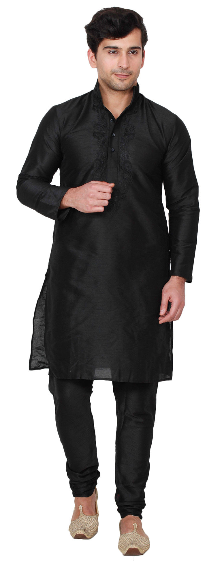 Elegant Silk Embroidered Men's Kurta Pajama - Perfect for Indian Celebrations