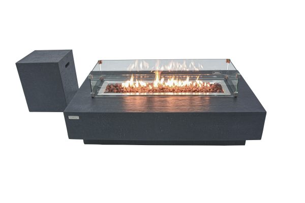 Elementi Hampton Outdoor Concrete Fire Pit Table