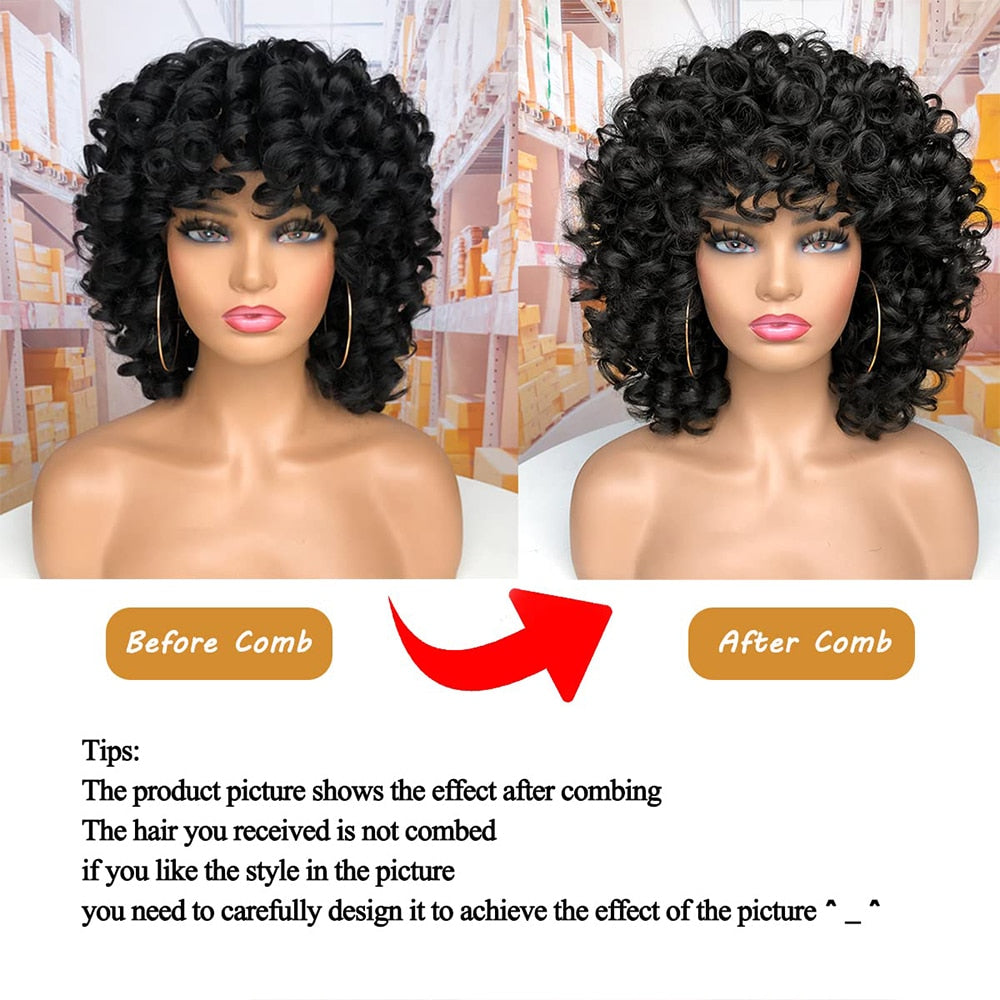 Stylish Short Curly Wine Red Wig for Daily Use and Cosplay