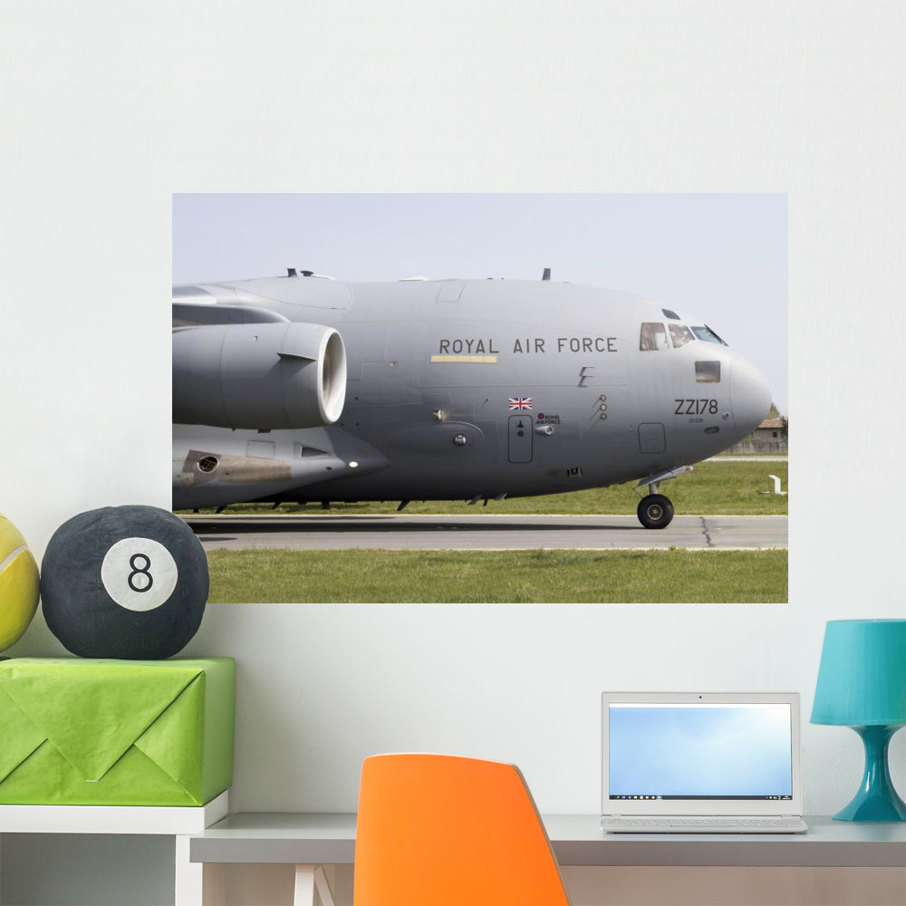 C-17 Globemaster III Royal Grounded Wall Decal - Large Aircraft Art