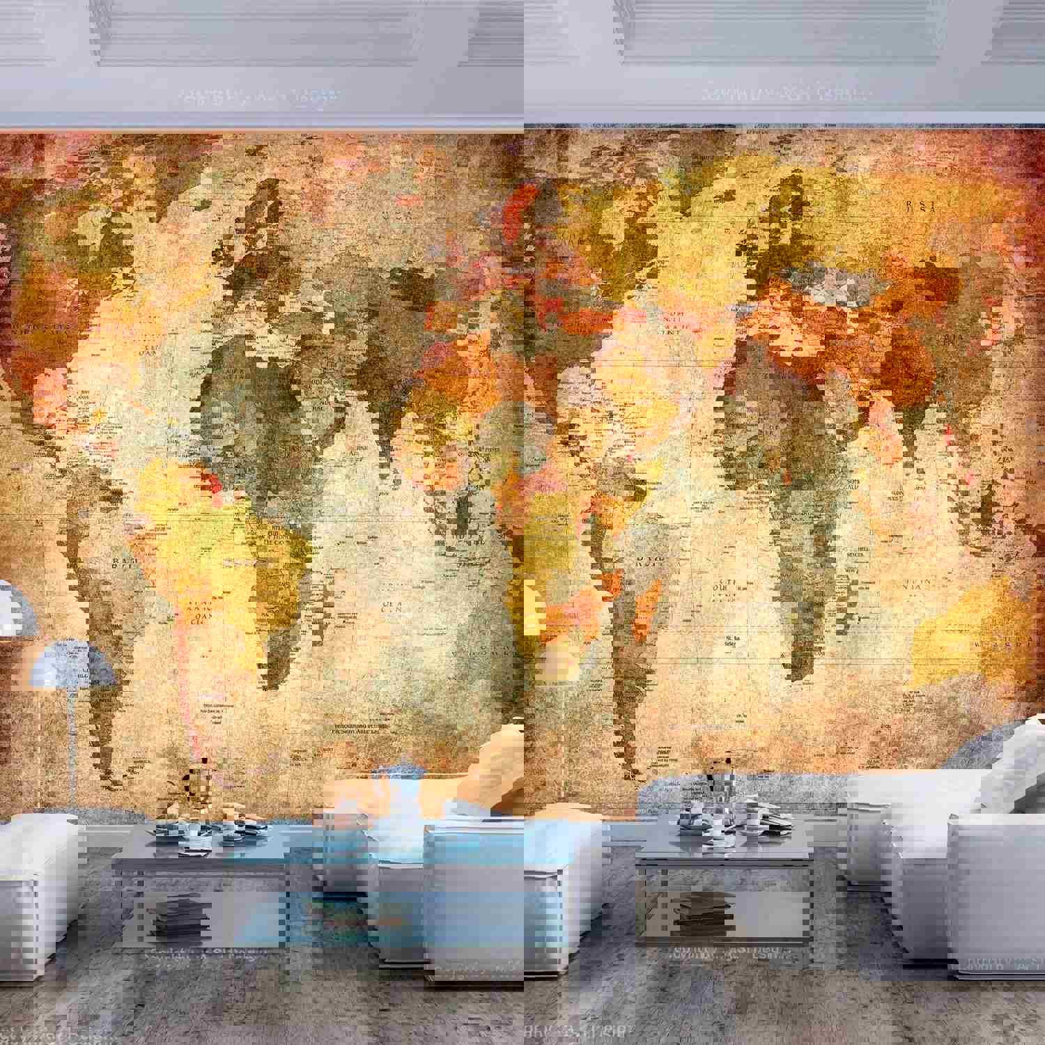 Vintage World Map Peel & Stick Wall Mural - Transform Your Space