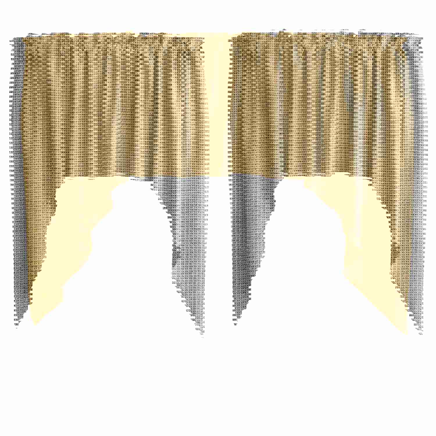Vintage Style Faux Burlap Polyester Swag Valance Curtain