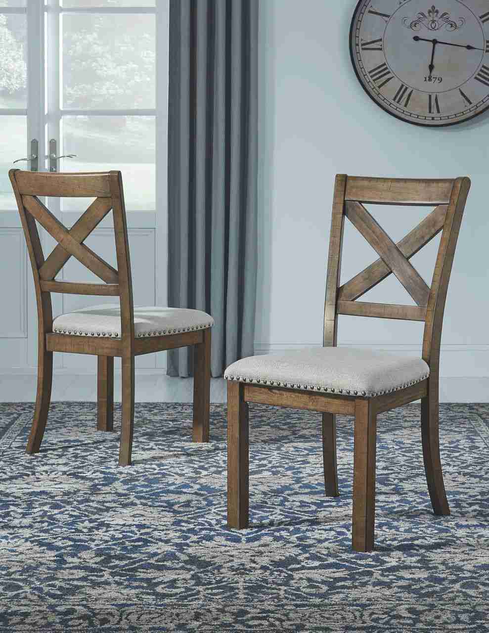 Rustic Acacia Wood Dining Set with Extension and Bench Seating