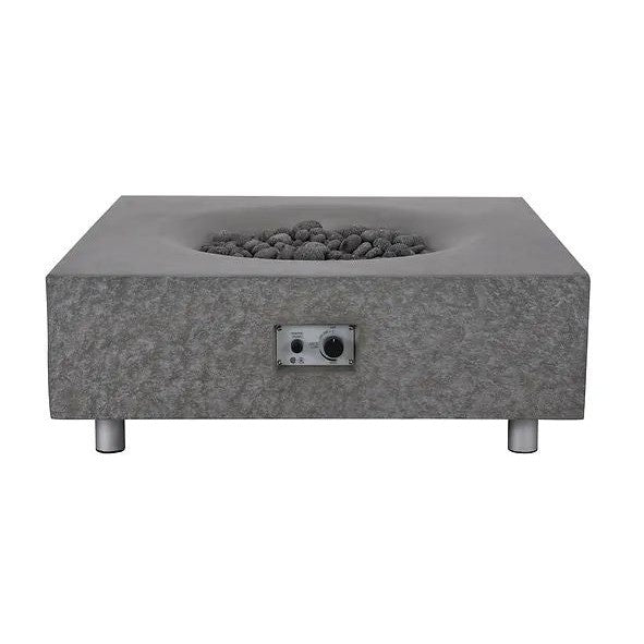 Elegant Outdoor Concrete Fire Pit Table with Natural Gas