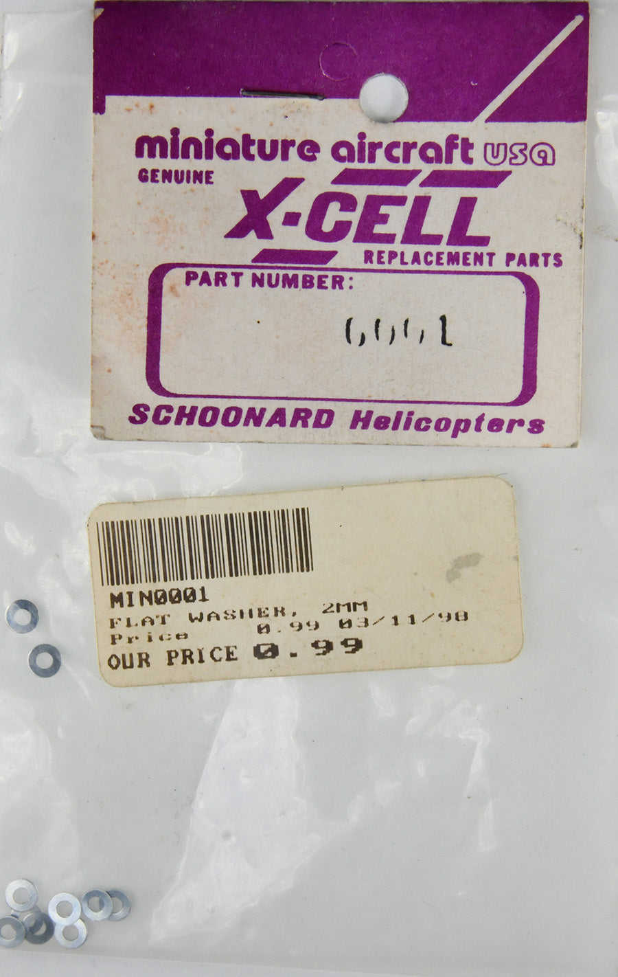 Miniature Aircraft Flat Washer 2mm - X-Cell MIN0001