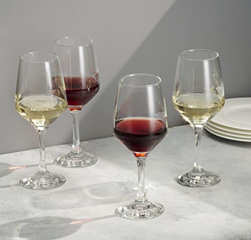 Godinger Italian Crafted Stemmed Wine Glasses, Set of 4