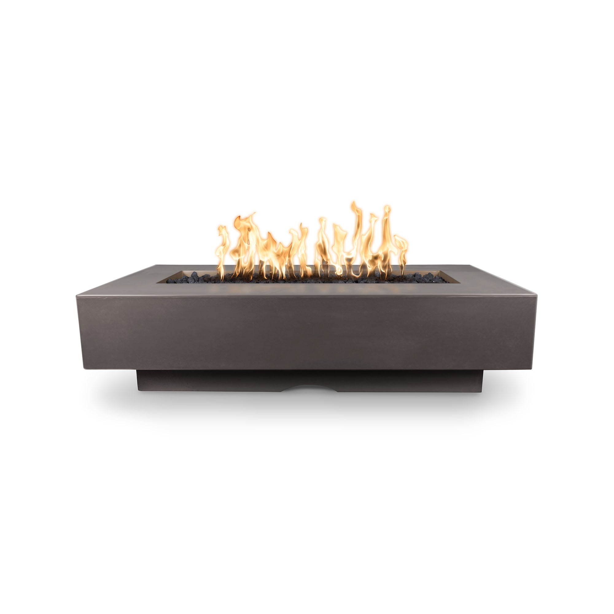 72" Del Mar GFRC Concrete Rectangle Fire Pit Table - Luxurious Outdoor Heating
