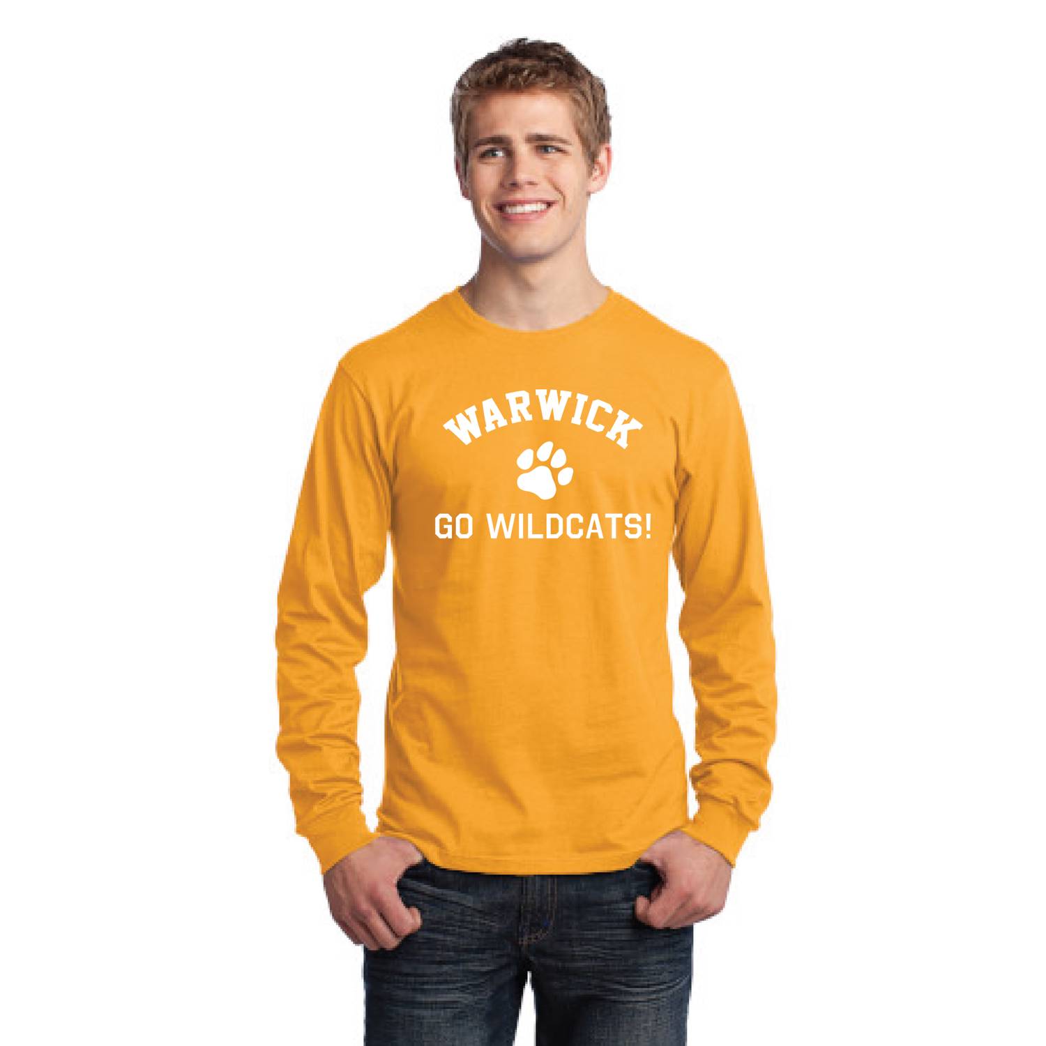 Sanfordville School - Go Wildcats Long Sleeve Cotton Tee