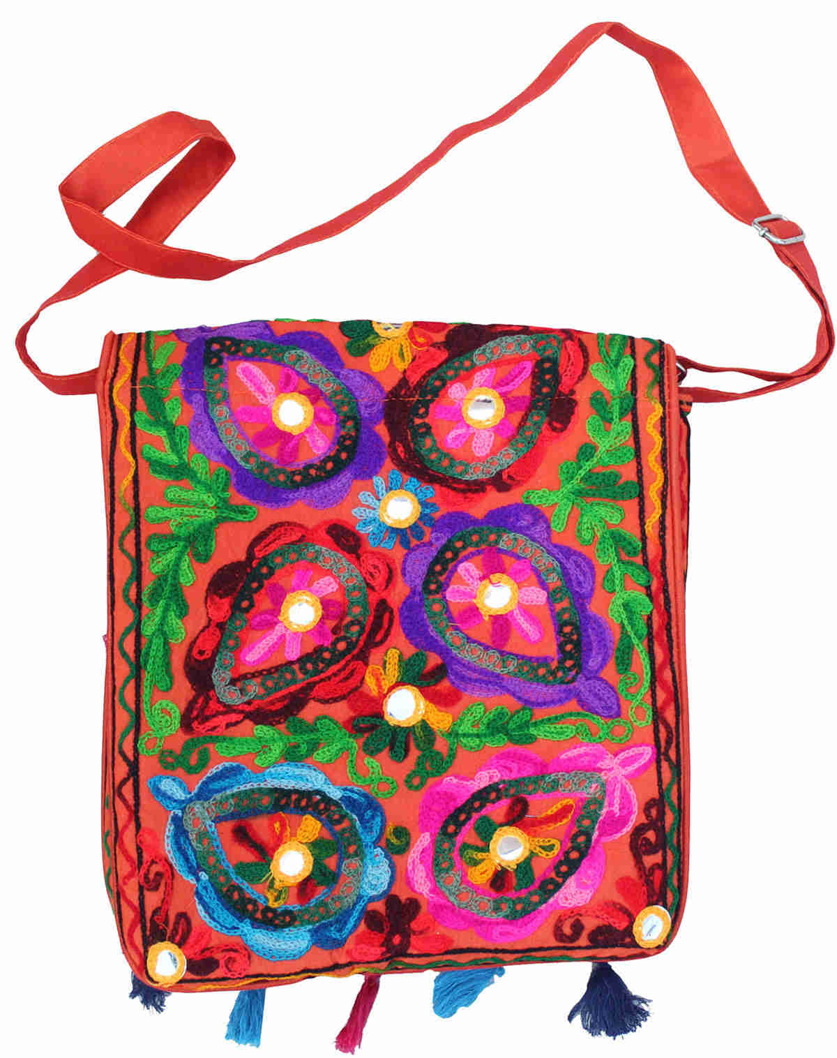 Handcrafted Floral Embroidered Women's Crossbody Bag